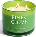 Pine & Clove Scented Candle, Luxury Large 3 Wick Soy Candle 12 Oz, 60+ Hour Long Lasting Clean Burn, Elegant Aromatherapy Home Decor, Housewarming & Birthday Gift for Men & Women