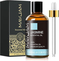 Jasmine Essential Oil with Glass Dropper, MAYJAM Pure Essential Oils for Diffusers for Home, Jasmine Oil for Soap Making, Candle Making, 3.38FL.OZ