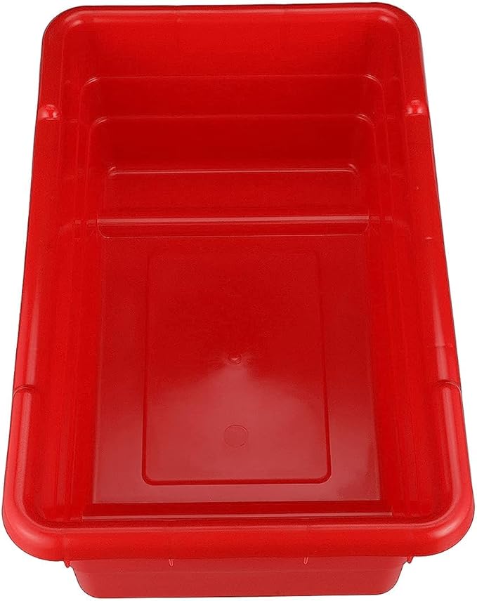 ULTRASOURCE Food Approved Bus Totes/Meat Lug (6 Pack, Red)