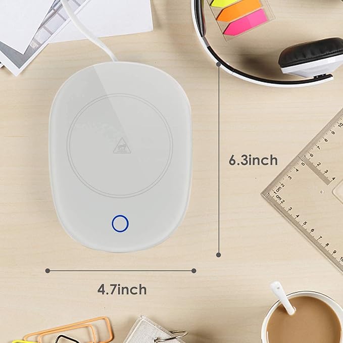 Coffee Mug Warmer, Candle Plate With Intelligent Auto On/Off Gravity Sensing Heater for Desk, Office, Home - Smart Cup Warmer for Coffee, Milk, Tea, Chocolate and Water