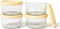 DURA LIVING 8-Piece Glass Food Storage Containers Set (4 Containers + 4 BPA-Free Lids) | 1-Cup, Leakproof | Microwave, Freezer, Oven & Dishwasher Safe | Ideal for Meal Prep & Pantry Organization