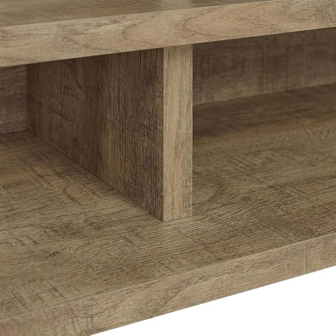 Furnifact Mango 78-Inch 2-Tier TV Stand Media Console for Farmhouse Style, Engineered Wood Construction, Durable, Spacious Storage