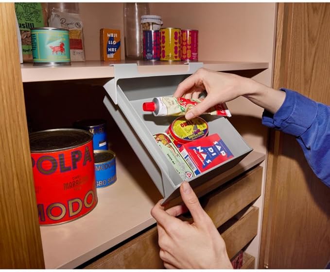 Joseph Joseph CupboardStore Under-Shelf Storage Drawer – Space-Saving Kitchen Organizer, Made from Recycled Plastic