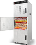Stainless steel 30 Layer Food Dehydrator Fruit Vegetable Dry Machine Pet Food Dryer Food Dehydrator for Fruit Vegetable Herbs Dog Treats Meat Drying 110V 86℉-194℉ 2400W