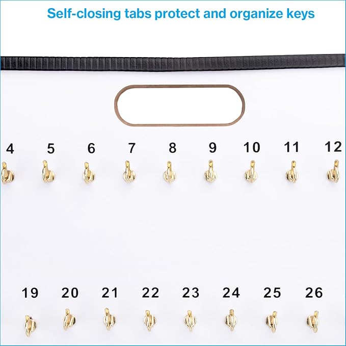 SSWBasics Key Board with Self-Closing Tabs - 75 Hooks - 24?W x 30 1/2?L - Key Rack Wall