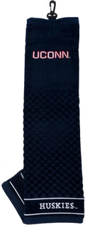 Team Golf NCAA Connecticut Huskies Embroidered Golf Towel Embroidered Golf Towel, Checkered Scrubber Design, Embroidered Logo