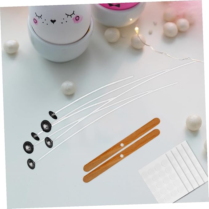 DOITOOL 1set Candle Making Kit of Candle Wick Holders Stickers Wicks for for Home Birthday Parties Creative Craft Tools