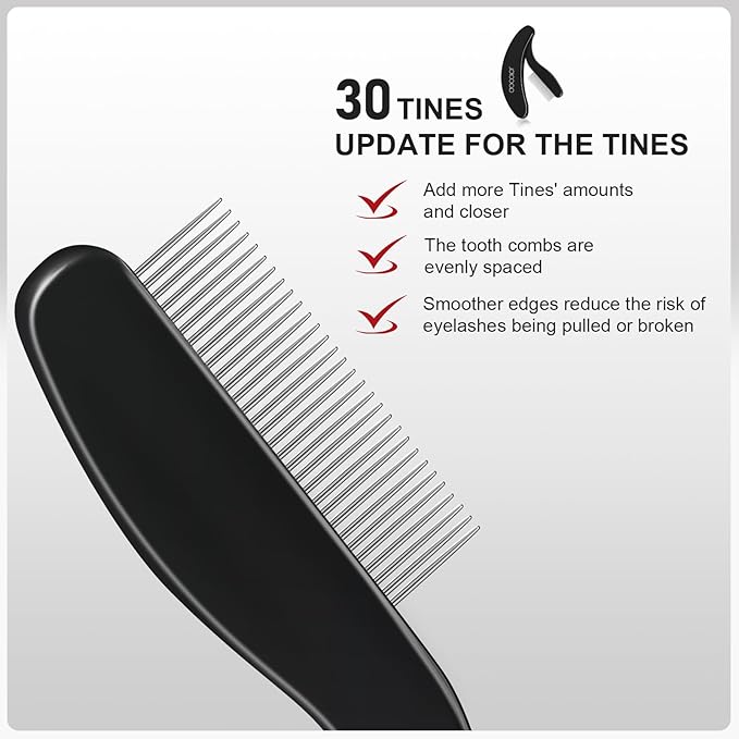 Docolor Foldable Eyelash Comb Separator Folding Lash Comb Eyebrow Mascara Applicator Eyelash Definer Arc Designed Cosmetic Brushes Tool