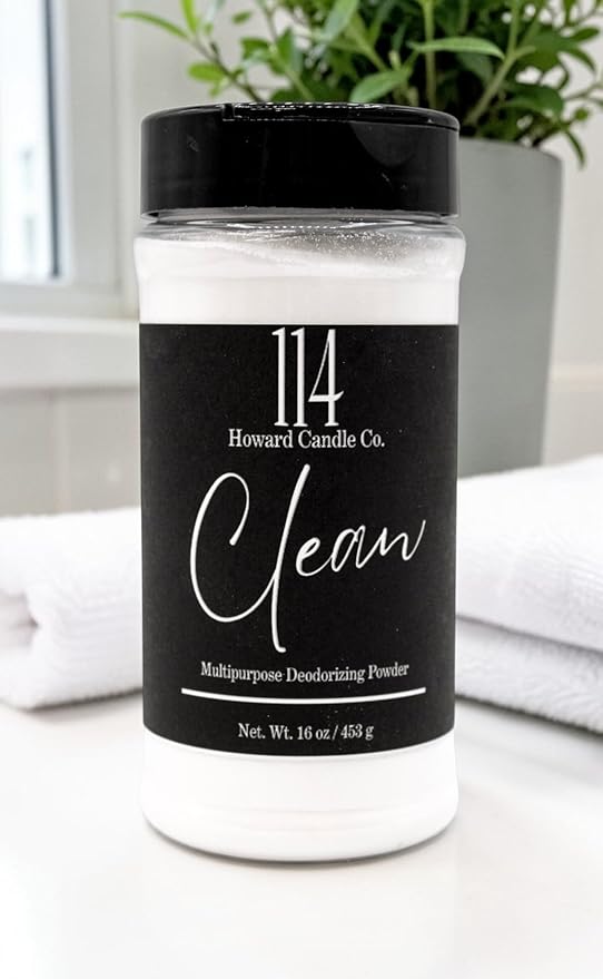 16 oz. Powerful Clean Linen Fabric & Upholstery Deodorizer & Freshener. Home Odor Eliminator For Strong Odor. Pet Safe. Vacuuming Powder Use for Furniture,Carpet,Rug,Mattresses,Cat Litter