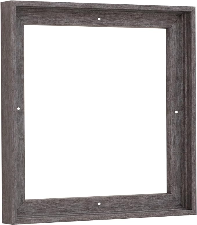 Pixy Canvas Floater Frame 37x37 for 3/4 (0.75) inch Deep Canvas Paintings/Canvas Prints/Wood Canvas Panels/Wall Art/Wall Decor/Home Decor/Artwork (Rustic Gray, 37 x 37 inch, Square)