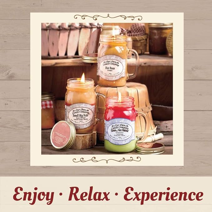 Honeysuckle Scented Mini Mason Jar Candle by Our Own Candle Company, 3.5 Ounce (4 Pack)