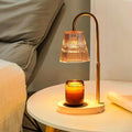 LIDORE Candle Warmer, Candle Warmer Lamp with Timer, Wooden Base Golden Glass, Gift for Mothers Day Valentines Day Christmas New Year, Home Decor, with 2 GU10 Bulbs