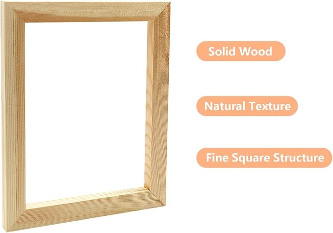 Wood Canvas Frames, Solid Wood Canvas Stretcher Bars Kits,Solid Wood Picture Frames for Oil Paintings,Prints,Posters,Wall Art Needlework,2 Pack(21 * 30cm/8.27 * 12")