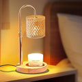 Candle Warmer Lamp with Timer Dimmable, Adjustable Height, House Warming Gifts New Home Decor, Mothers Day Birthday Gifts for Mom Women, Bedroom Decor with 2 Bulbs (Modern Geometric)