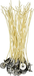 50 Pack – Jess Mae LX Candle Wicks, 8 Inch, Professional Grade – Primed Custom Assemblies with Beeswax Primer and Sustainer Tabs – DIY Candle Making Supplies (LX -14)