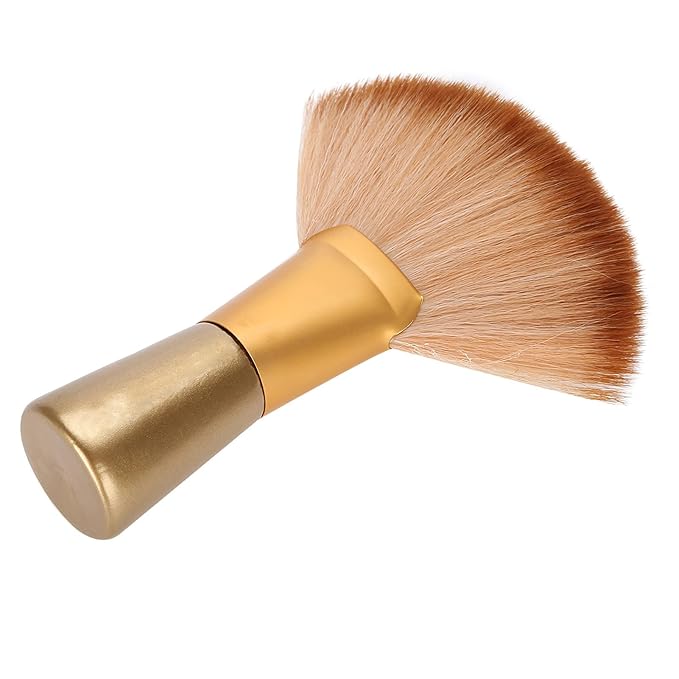 Soft Fan-Shaped Neck Duster Brush, Large Sweep Hair and Face Cleaning Brush for Salon Stylists and Barbers