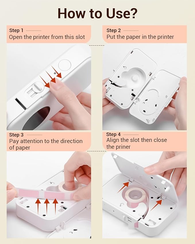 Phomemo D35 Label Maker, Support Pre-Cut/Continuous Paper,Portable Bluetooth Label Maker Machine,Labeler for School Office Home Organization Gift,Replace Typewriter- White