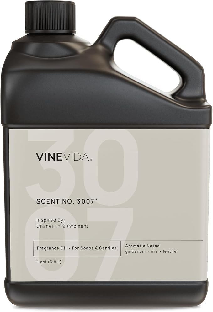 VINEVIDA Scent NO. 3007 Fragrance Oil - 1 Gallon (8lbs) - Inspired by: N°19 (Women); Candle Fragrance Oil for Soy Candles - Soap Making Scents