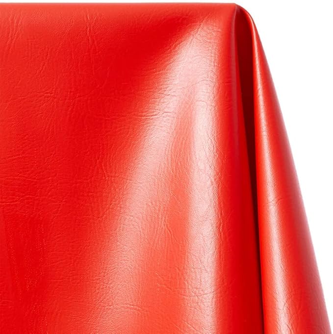 Ottertex Vinyl Fabric Faux Leather Pleather Upholstery 54" Wide by The Yard (1 Yard, Red)