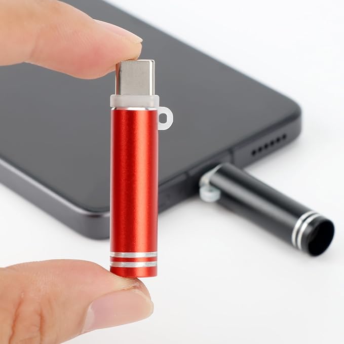 Blowing it II Electric Lighter USB C, Windproof Lighter for Phone, Plug in Phone and Blow to Work, No Need Charging, ONLY for Smart Phone with USB-C Port【Red 1pcs + Black 1pcs】