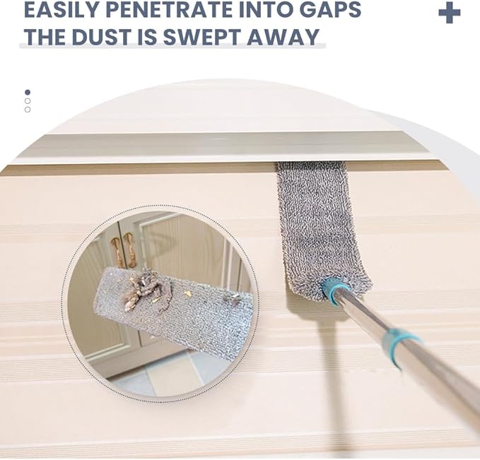 Retractable Gap Dust Cleaner, 2025 New Extendable Microfiber Duster with Bendable & Removable Head, Washable Dusting Brush for Home, Kitchen, Car & Hard-to-Reach Areas (3)