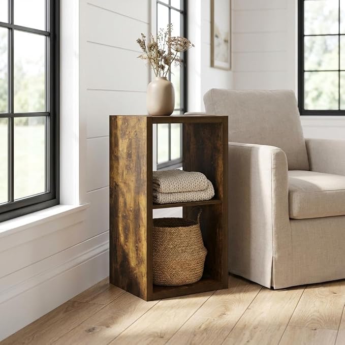 Furnifact Amber Pine Bookcase with Sturdy Wooden Construction, Elegant Design, Durable Storage, Perfect for Living Room, Office, or Bedroom Spaces