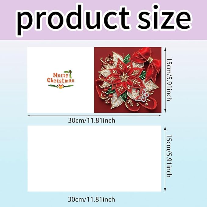 6PCS Xmas Atmosphere DIY Art Greeting Cards Congratulations Cards for Home Wall Decor and Office Display Perfect DIY Craft Gift for Adults and Kids
