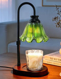 Candle Warmer Lamp with Timer: Birthday Gifts for Women, House Warming Gifts New Home Decor – Height Adjustable Candle Lamp for Mom, Anniversary - Walnut Solid Wood Base, with 2 Bulbs