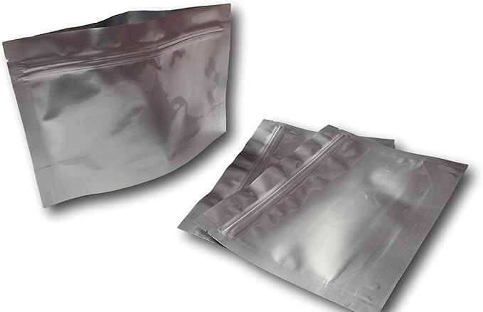 7 Mil (Per Side) Mylar Bag 9"x6"x3" 6 layer MRE-Style - Genuine Single Color Aluminum Foil-Lined Bag for Freeze Drying, Grain, Baking, Storage Container (50) (9"x6"x3") (50)