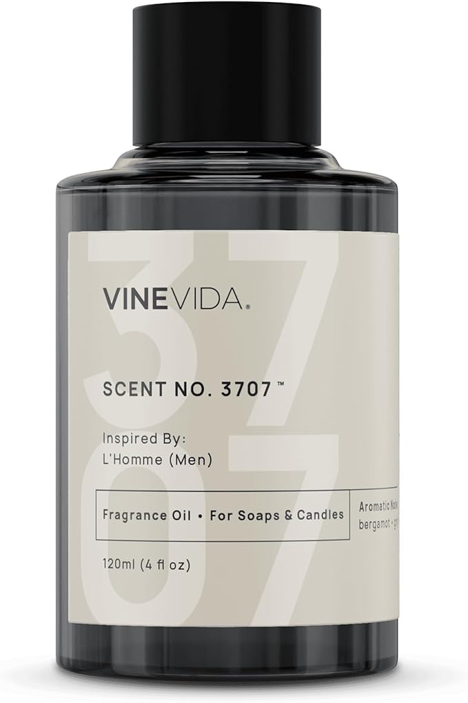 VINEVIDA [4 Oz] Inspired by: L'Homme (Men); Fragrance Oil for Candle Making and Soap Making - Premium Candle Scents for Soy Candles