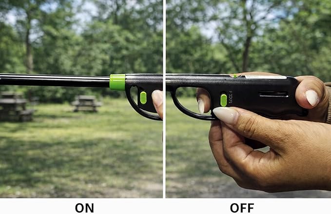 Long Reach BBQ Utility Lighter with Safety Lock, Multipurpose for Grill, Candles, Stove, Fireplace, Assorted Colors, 3 Pack