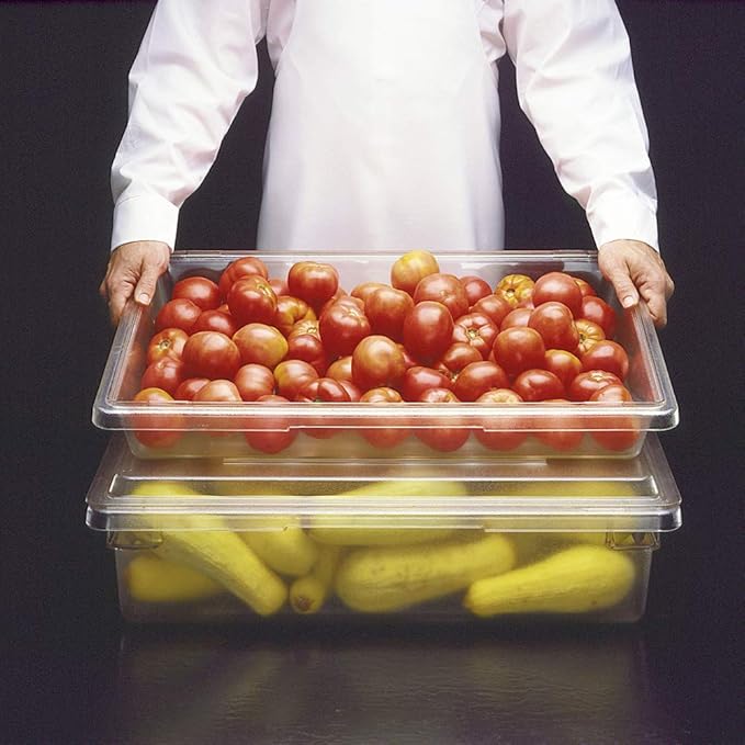 Rubbermaid Commercial Products Food Storage Box, 2 Gallon Capacity, White, for Restaurant/Kitchen/Cafeteria