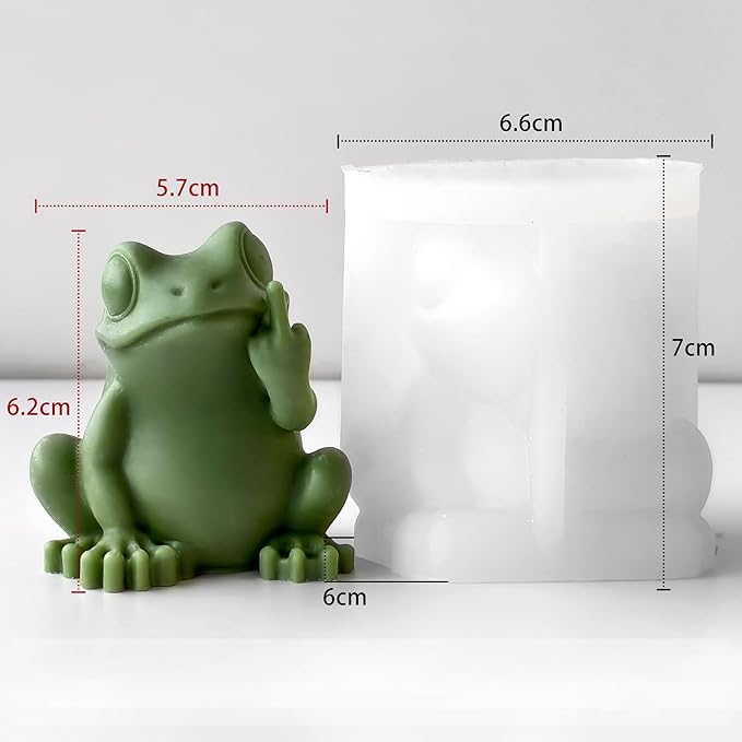Frog Cylinder Candle & Resin Mold - Resin Casting Silicone Molds for Home Decor & Candle Making Wave Spiral Mold
