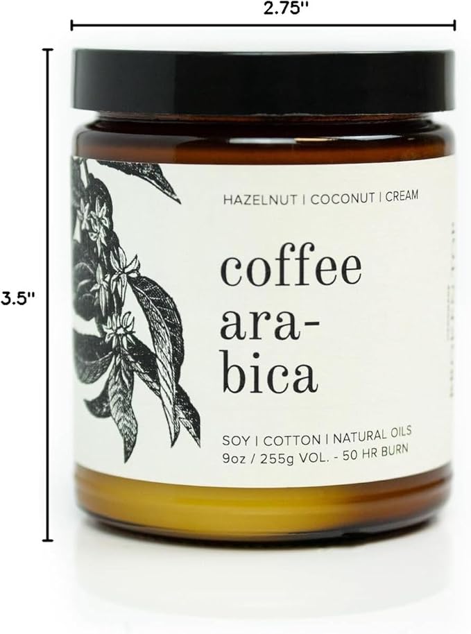 Broken Top - Coffee Arabica | 9 oz. Hazelnut, Coconut & Cream. Pure Soy Wax Candle. 50-Hour Burn Time. Natural Cotton Wick, Vegan, No Parabens, No Phthalates
