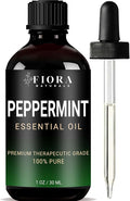 Peppermint Essential Oil by Fiora Naturals - 100% Pure Peppermint Oil for Hair Growth, Skin and Scalp Acne, Diffuser, DIY soap, and Candle Making. Pure Mentha Piperita Oil