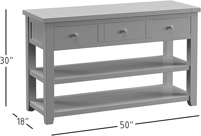 Jofran Madison County Sofa Table, 50'' Console, White