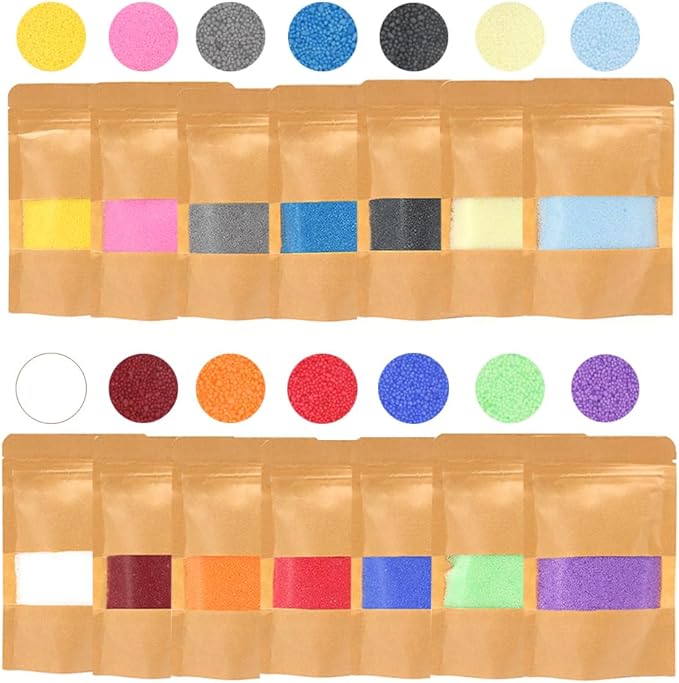 PHYMAT 14 Color Sand Candles with 100pcs Wicks,1.5LB Pearled Candle,Bead Powder Plant Candle Sand Wax Set for Handmade Candle Making, Wedding and Party Decor