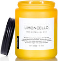 M&SENSE Limocello Summer Scented Candle, 19.4oz 110 Hours Long Burning Time, Natural Soy Wax, Non Toxic, 2 Wick, Strong Scent for Large Room Home Decor, Gifts for Mother's Day, Yoga, Spa, Meditation
