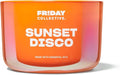 Friday Collective Sunset Disco Candle Citrus Scented Made with Essential Oils 3 Wicks 13.5 oz