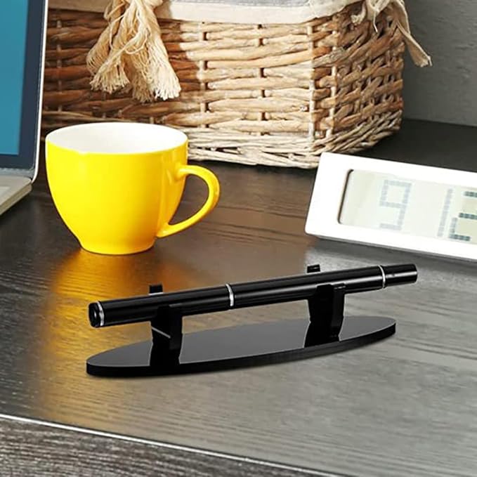 TEHAUX Acrylic Pen Holder Display Stand 4pcs, Pen Pencil Makeup Brush Rack, Single Pen Holder for Desk, Eyebrow Pen Stand Display Rack Pencil Wand Holder for Home School Office