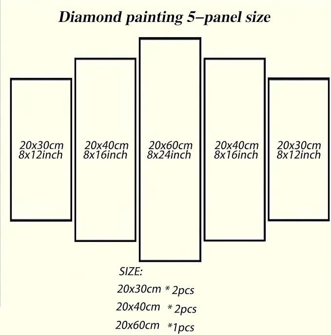 Diamond Art Kits for Adults Beginners Candle 5D Diamond Painting Kits Winter DIY Rhinestone Embroidery Large Wall Art and Crafts,Paint by Numbers kit for Adults for Home Decor 24x39in 5 Pack 0b-823