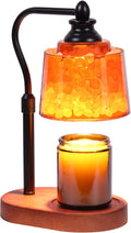 3-in-1 Candle Warmer Lamp with Timer Dimmable, Himalayan Salt Lamp & Passive Diffuser, Gifts for Women, House Warming Gifts, Wax Melt Warmer for Jar Candles