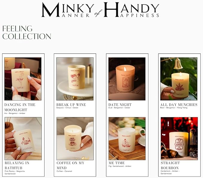 Scented Candles - Luxury Soy with Iris Bergamot Amber Fragrance- Hand Poured Long-Lasting Jar Candle - Dancing in The Moonlight