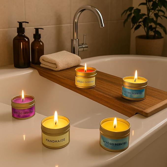 Complete Candle Making Kits for Adults Beginners, DIY Candle Making Supplies Include Beeswax, Wicks, Wicks Sticker, Candle Tins - Arts & Crafts Kits