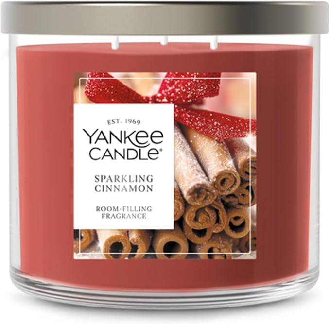 Yankee Candle Cinnamon Stick, Scented Candle, 14.5oz 3-Wick Candle Jar with up to 40 Hours Burn Time