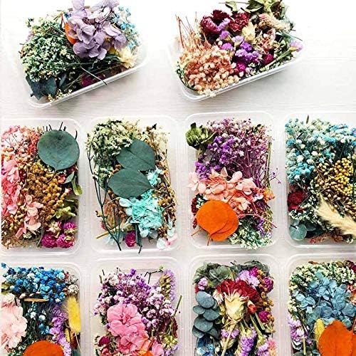 3 Box Real Natural Dried Flower Candle Handmade Making Aromatherapy Wax Piece Special Dried Flower DIY Material (Random Color)