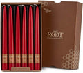 Root Candles Unscented Dinner Candles Premium Beeswax Blend Boxed Candle Set, 9-Inch, Red, 12-Count