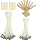 100 Piece Cotton Candle Wicks - 4" & 6" Pre-Waxed, with 10pcs Centering Bars for DIY