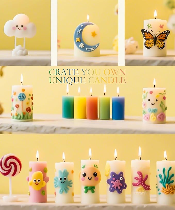 GooBoom Candle Wax Pen, 8-Color Candle Painting kit for DIY Projects, Birthday Party, Special Occasions Create Colorful Candles, Safe and Non-Toxic(30ML/1.01OZ)