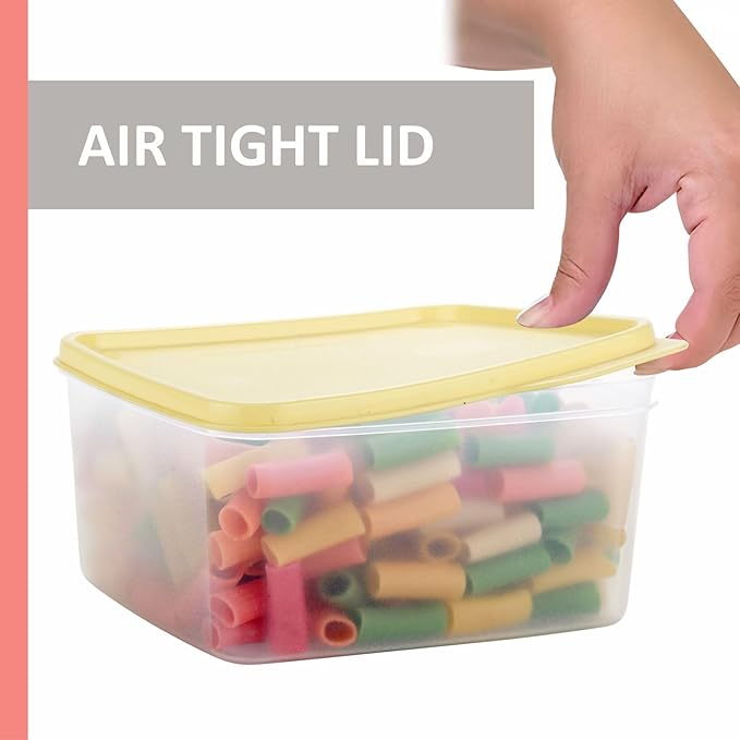 Food Storage Containers with Lids Set of 4 - 5oz, 16oz, 27oz, 84oz Leakproof Airtight Food Storage Containers – Non-BPA Transparent Plastic Containers for Food – Space Saving Nesting Design